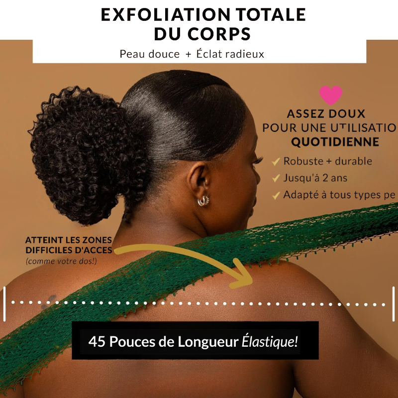 Éponge Filet Africaine – Exfolie, nettoie et adoucit – pour une peau saine et lisse
